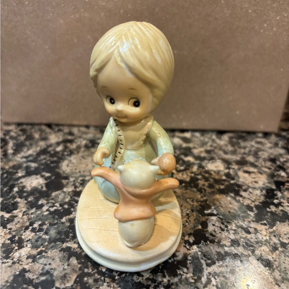 Adorable Lefton China Child with Bear Figurine 03218 - Picture 4 of 5